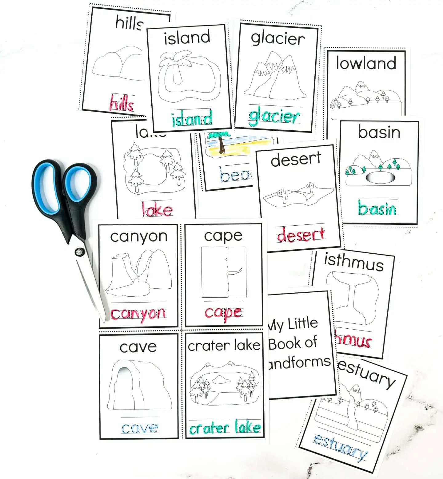 landforms cutting parctice