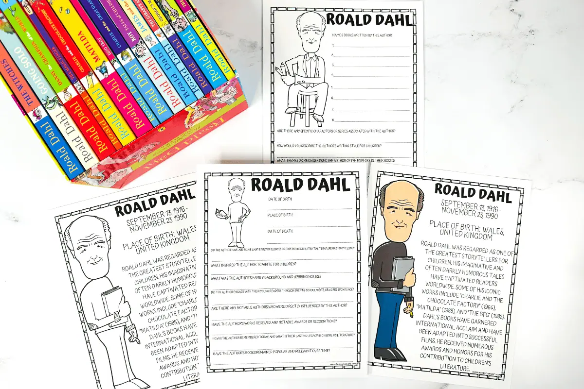 roald dahl author unit study