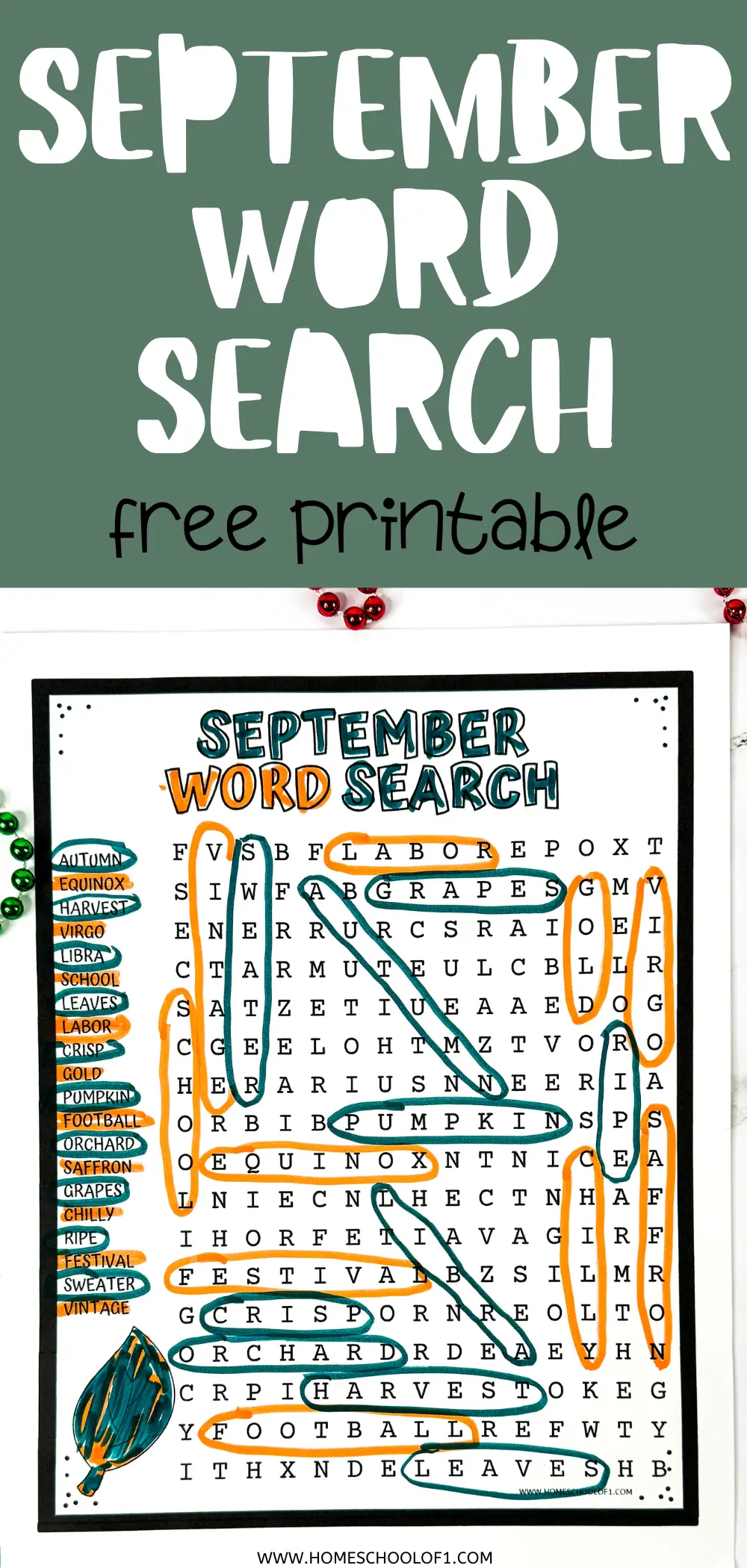 september word search