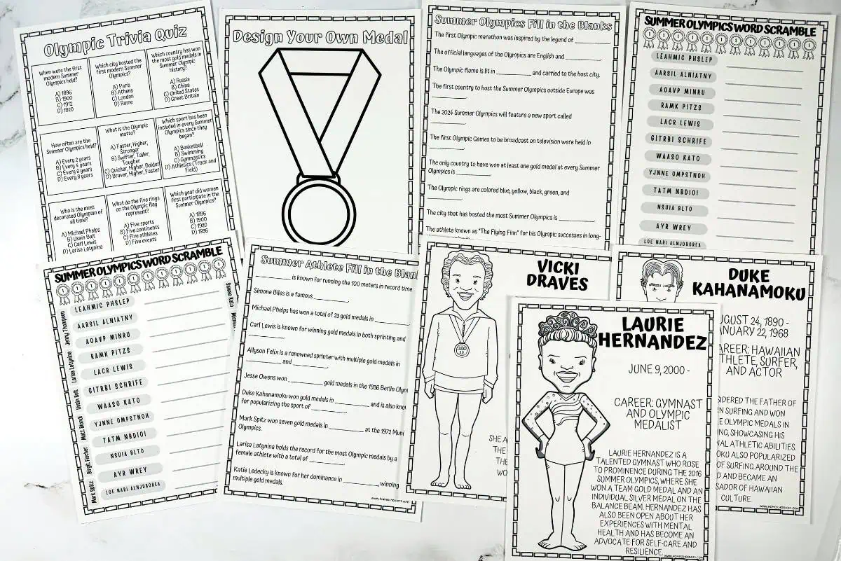 summer olympics printables