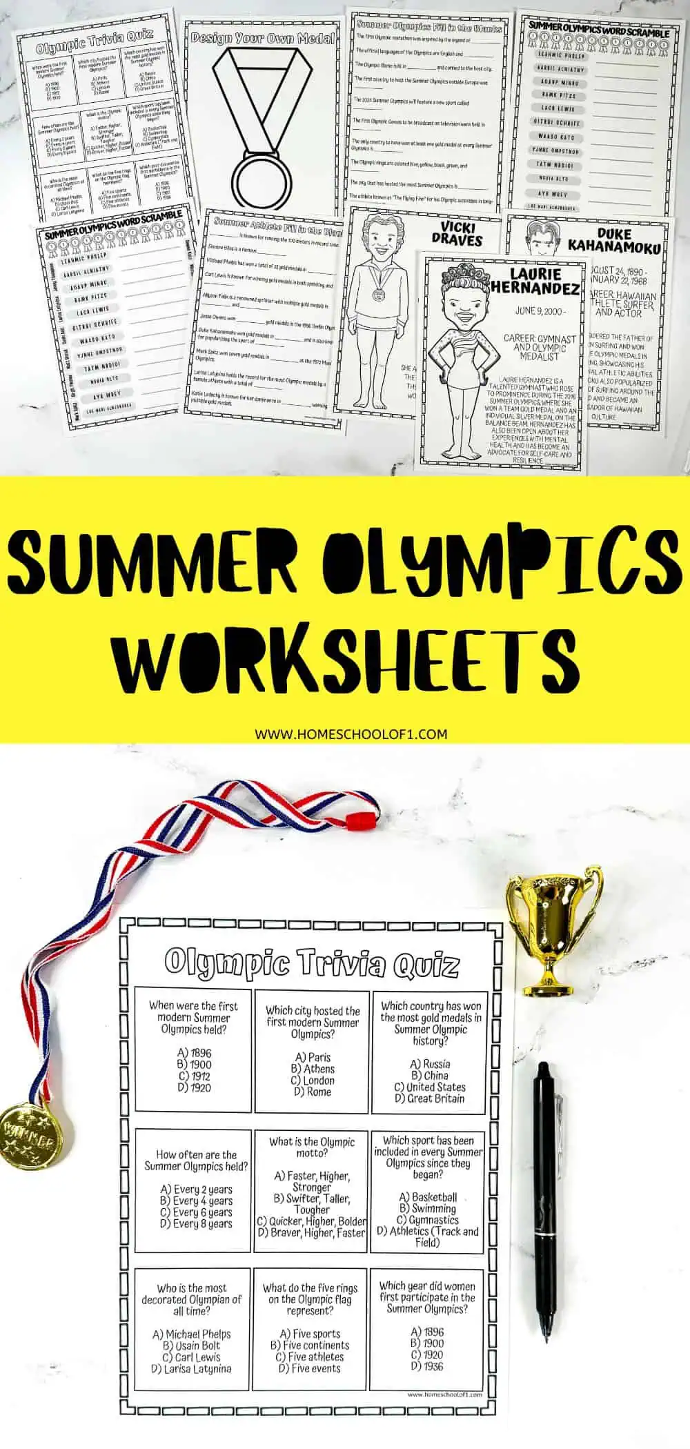 summer olympics worksheet