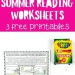 summer reading passage worksheet