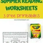 summer reading worksheets