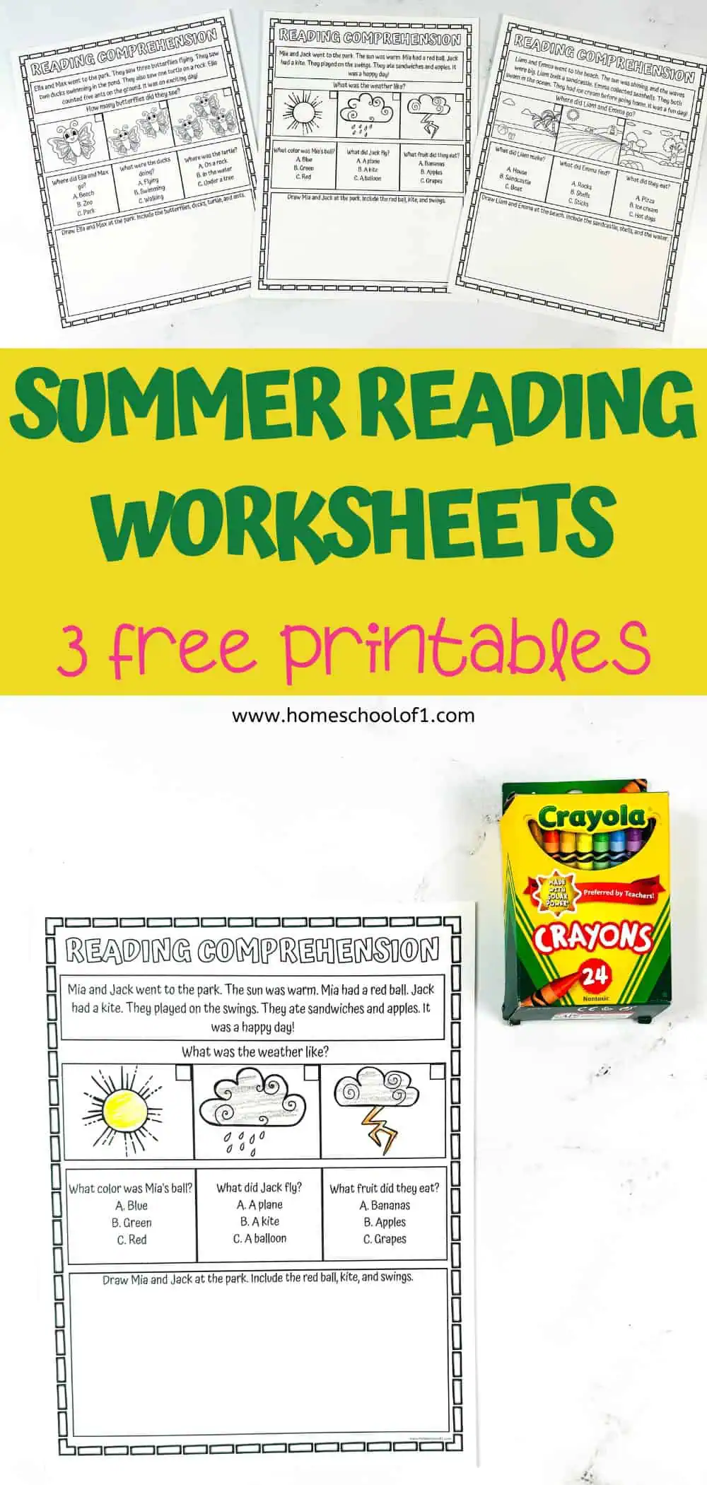 summer reading worksheets