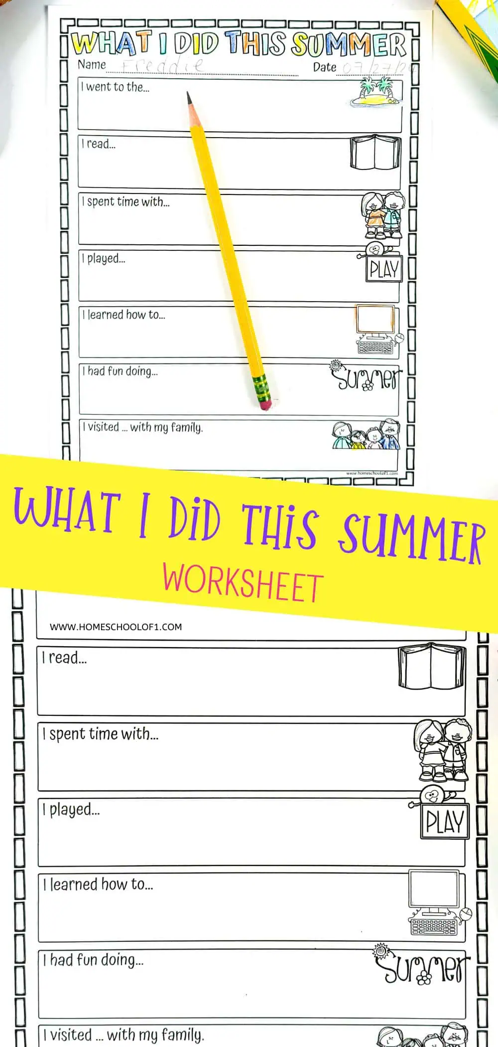 what i did this summer worksheet