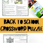 back to school crossword puzzle