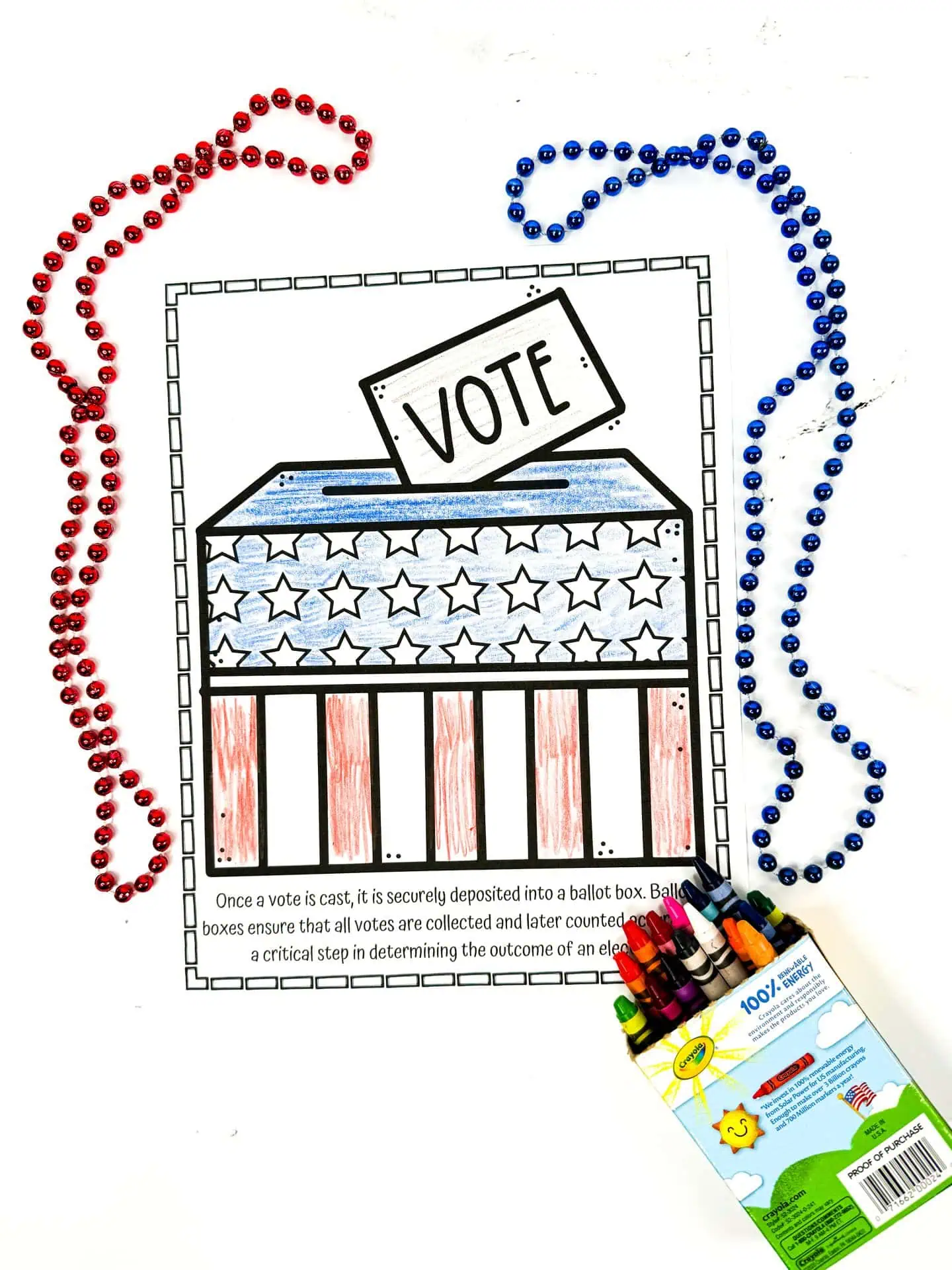 ballot box coloring page