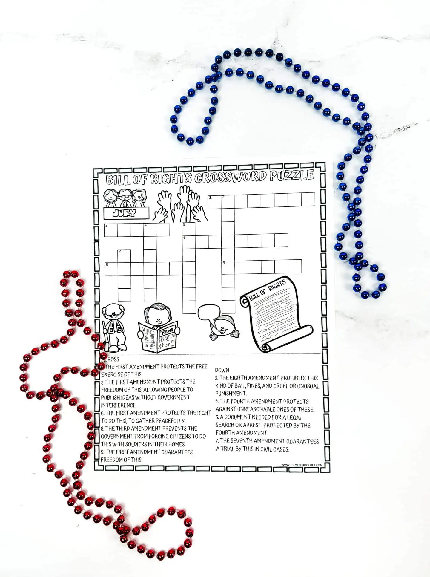 bill of rights crossword game