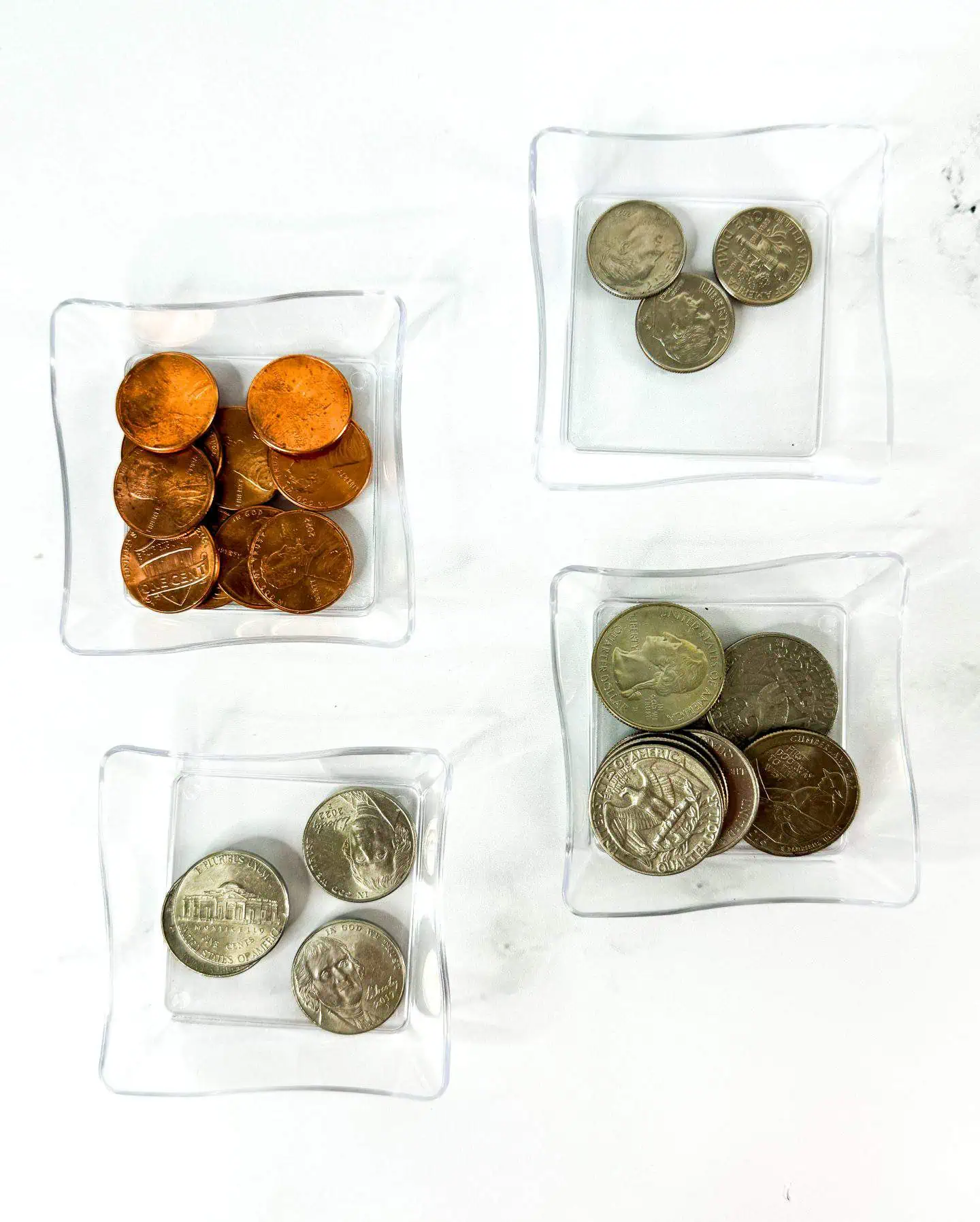 coin sorting activity