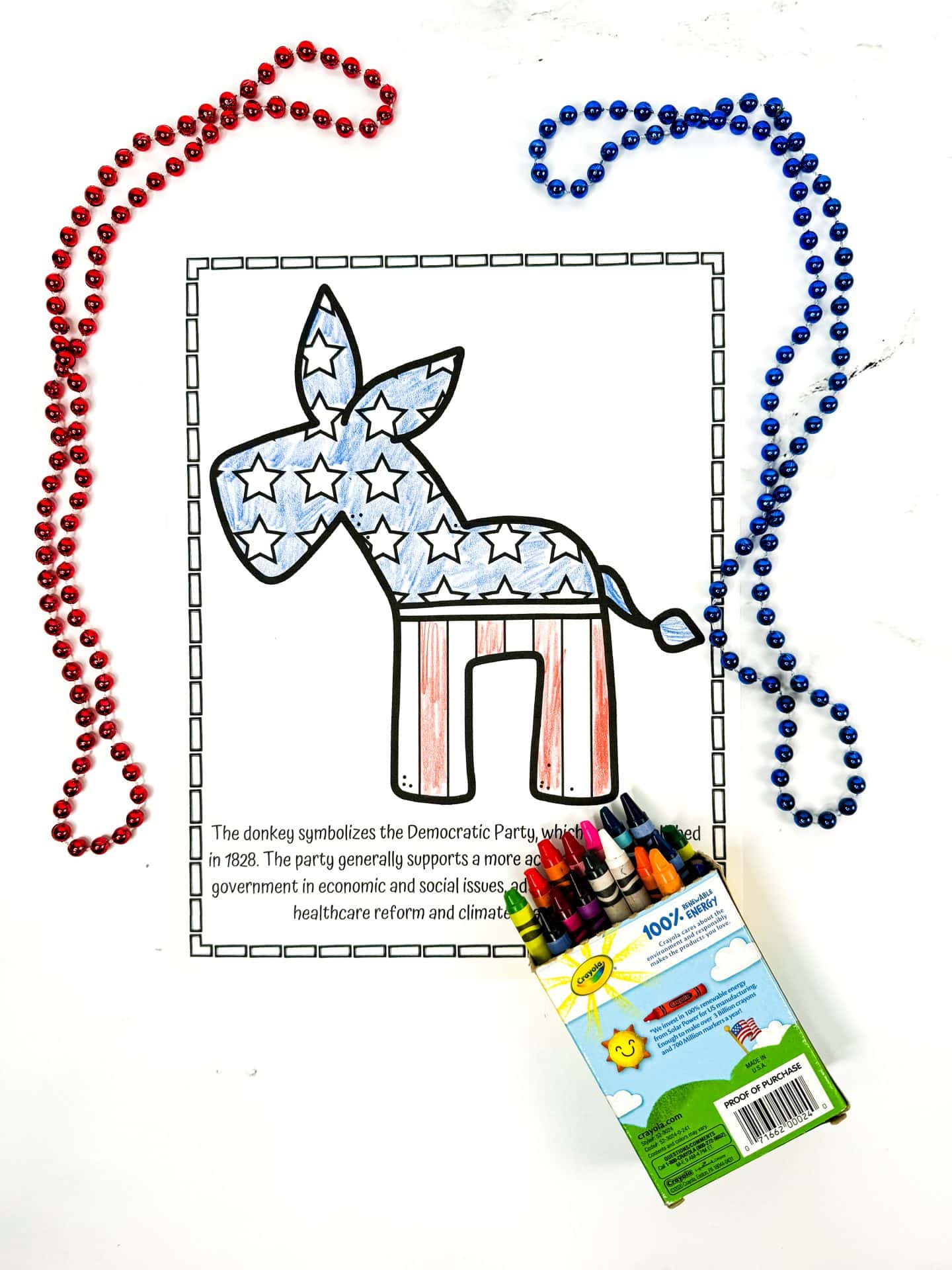 donkey democratic party coloring page