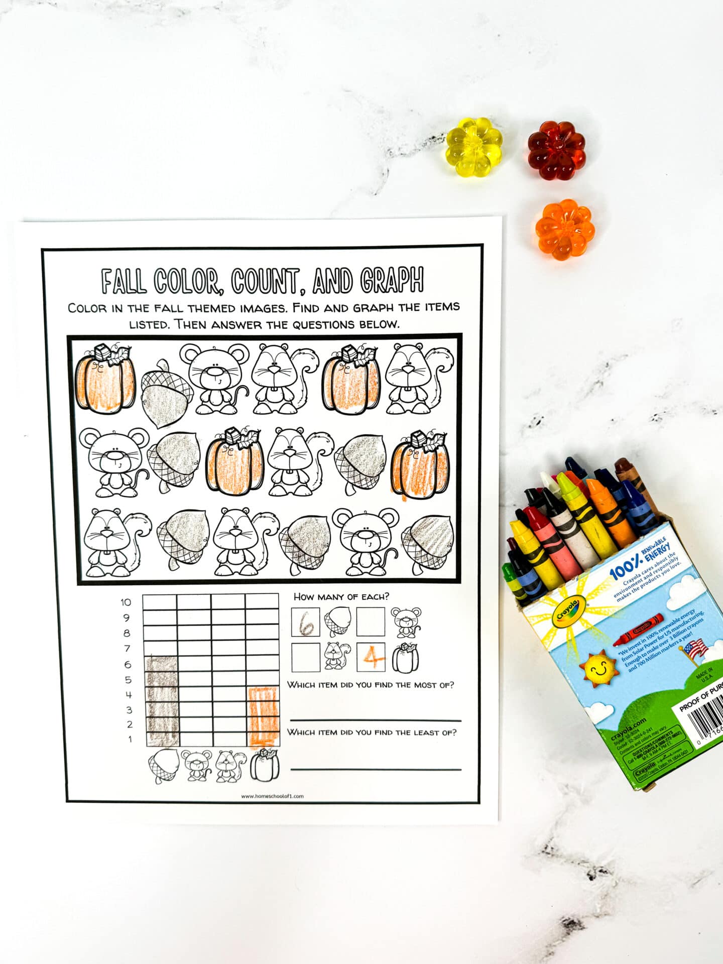 fall graphing printable