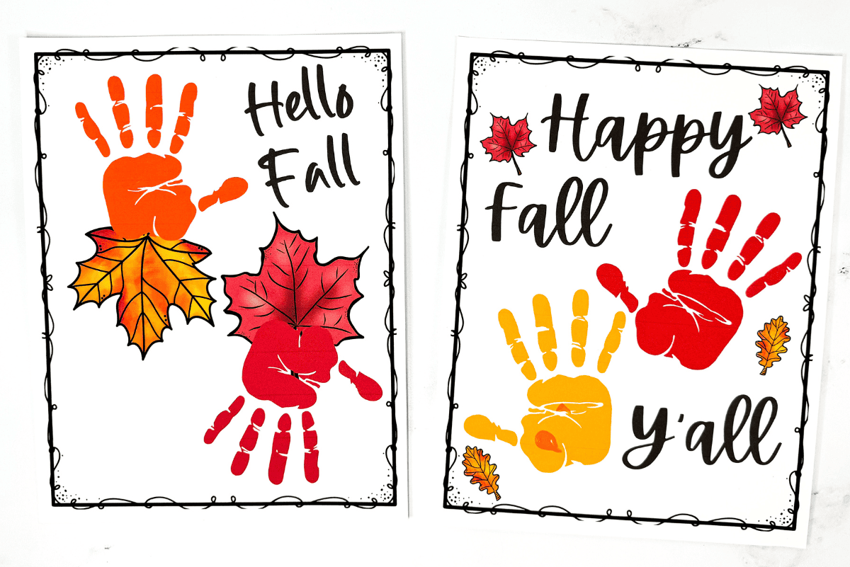 fall handprint art