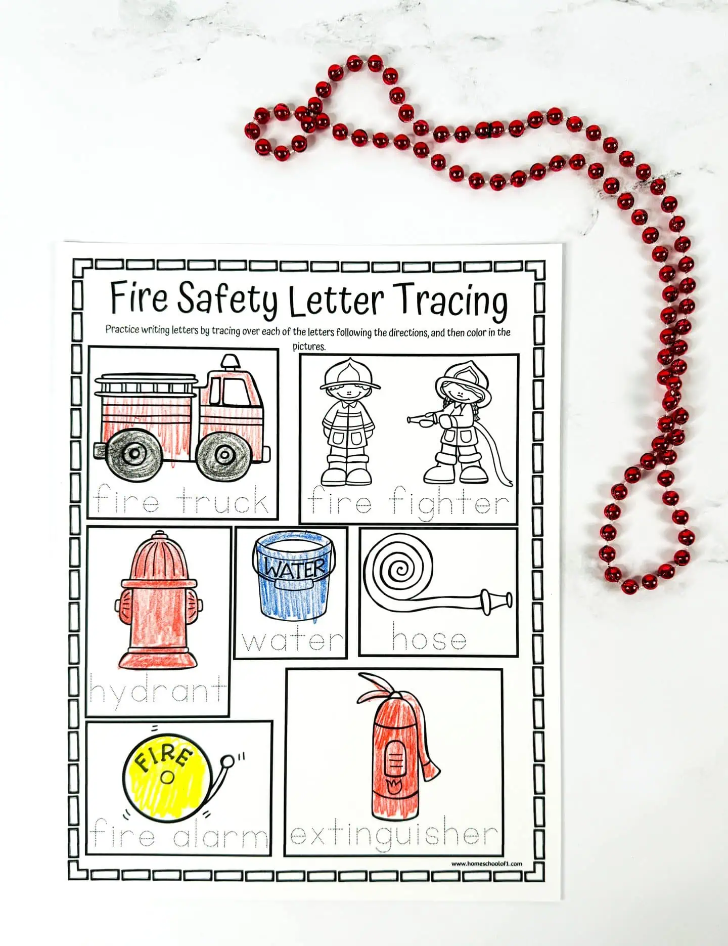 fire safety letter tracing