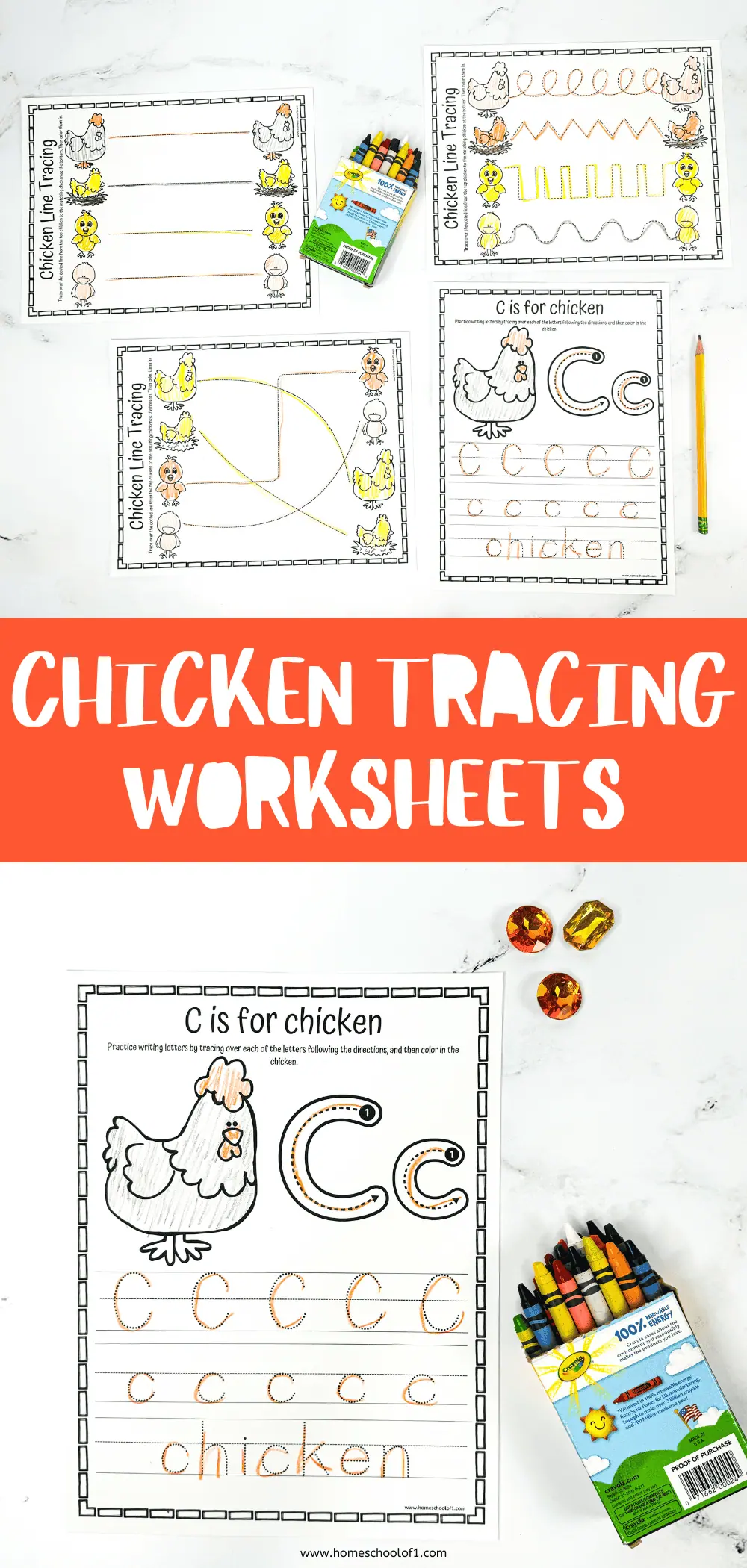 free chicken tracing printable