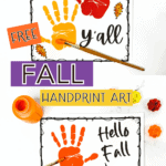 free fall handprint art