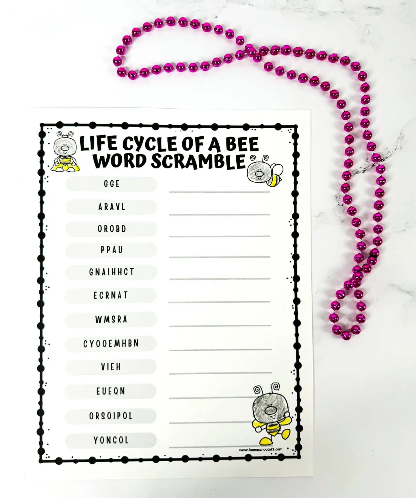 harder bee word scramble