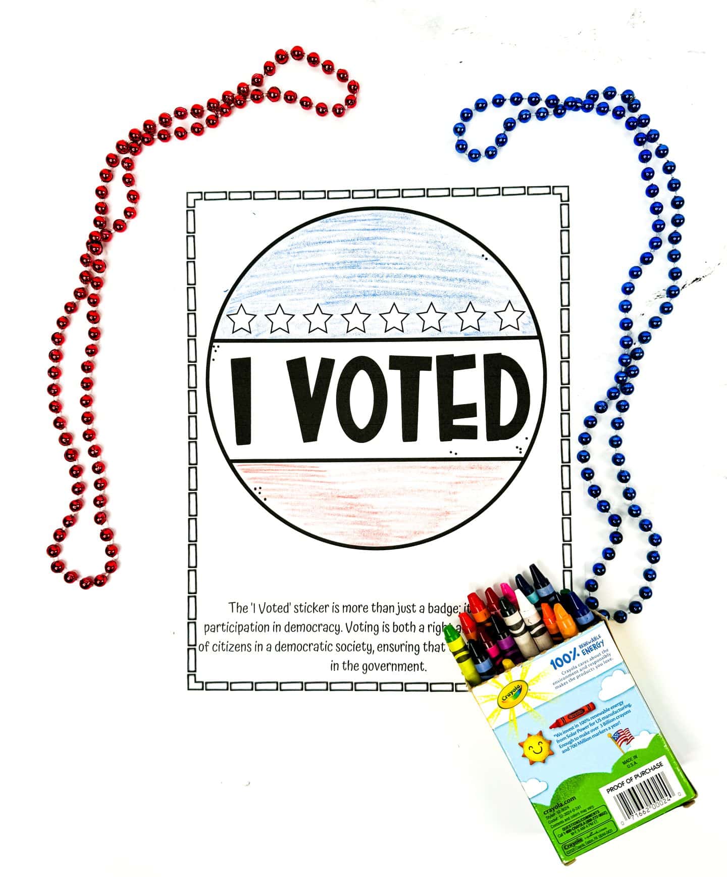 i voted coloring page