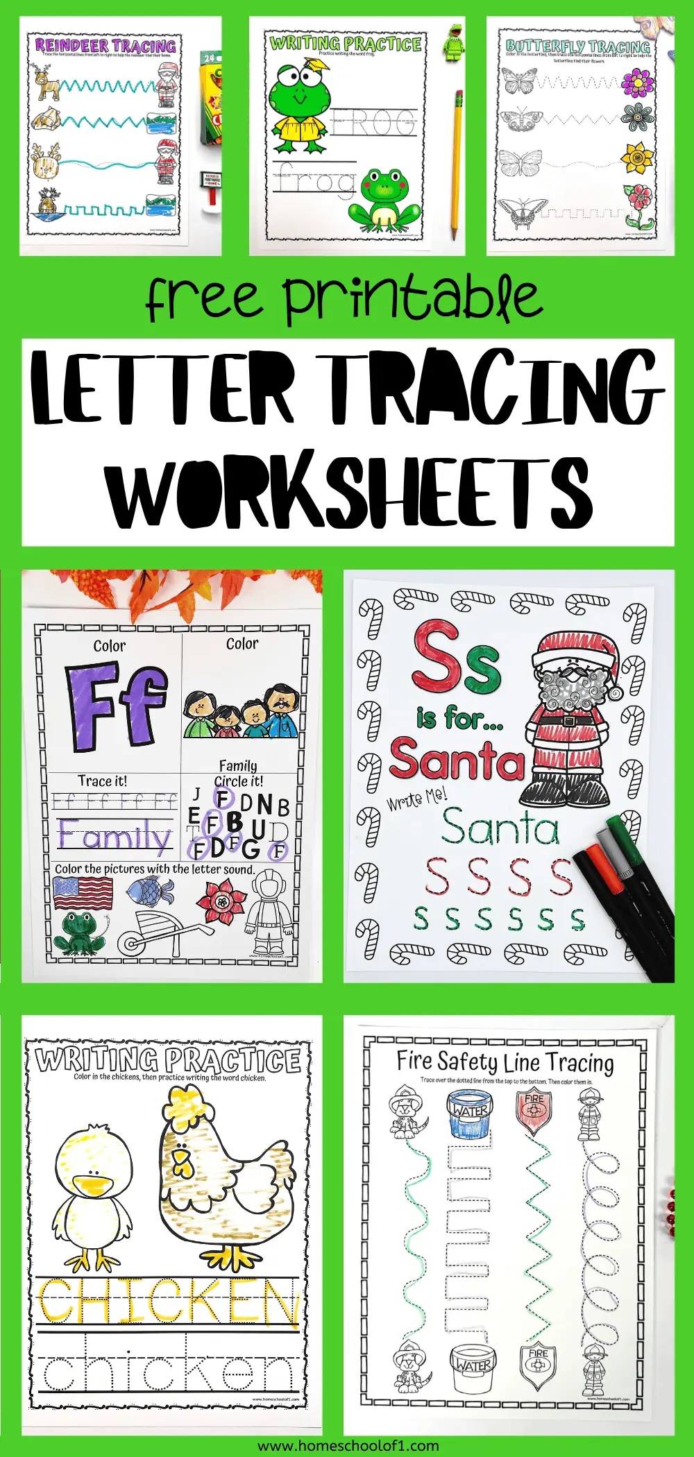 letter tracing worksheets