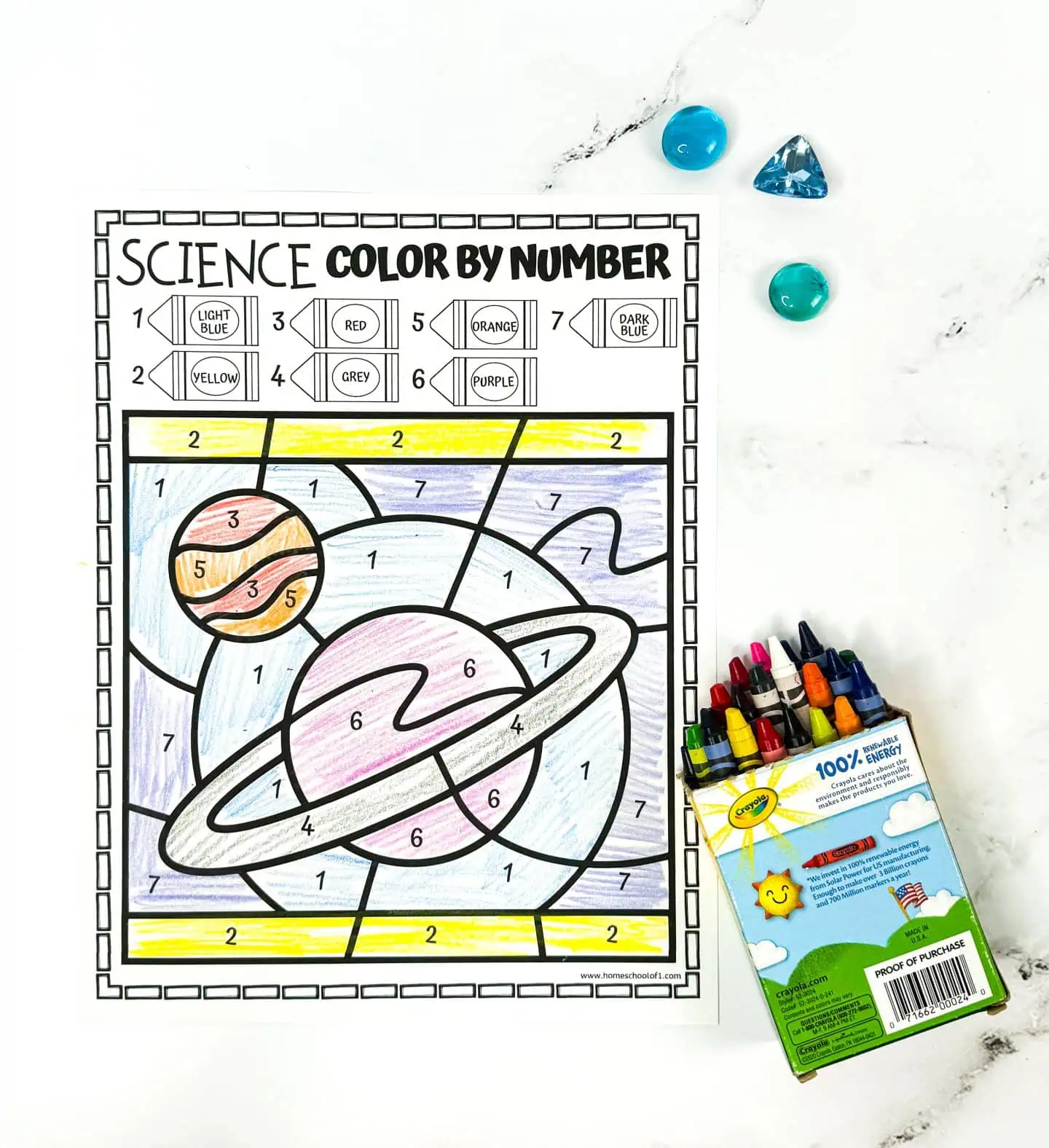 planets color by number