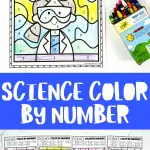 science color by number printables