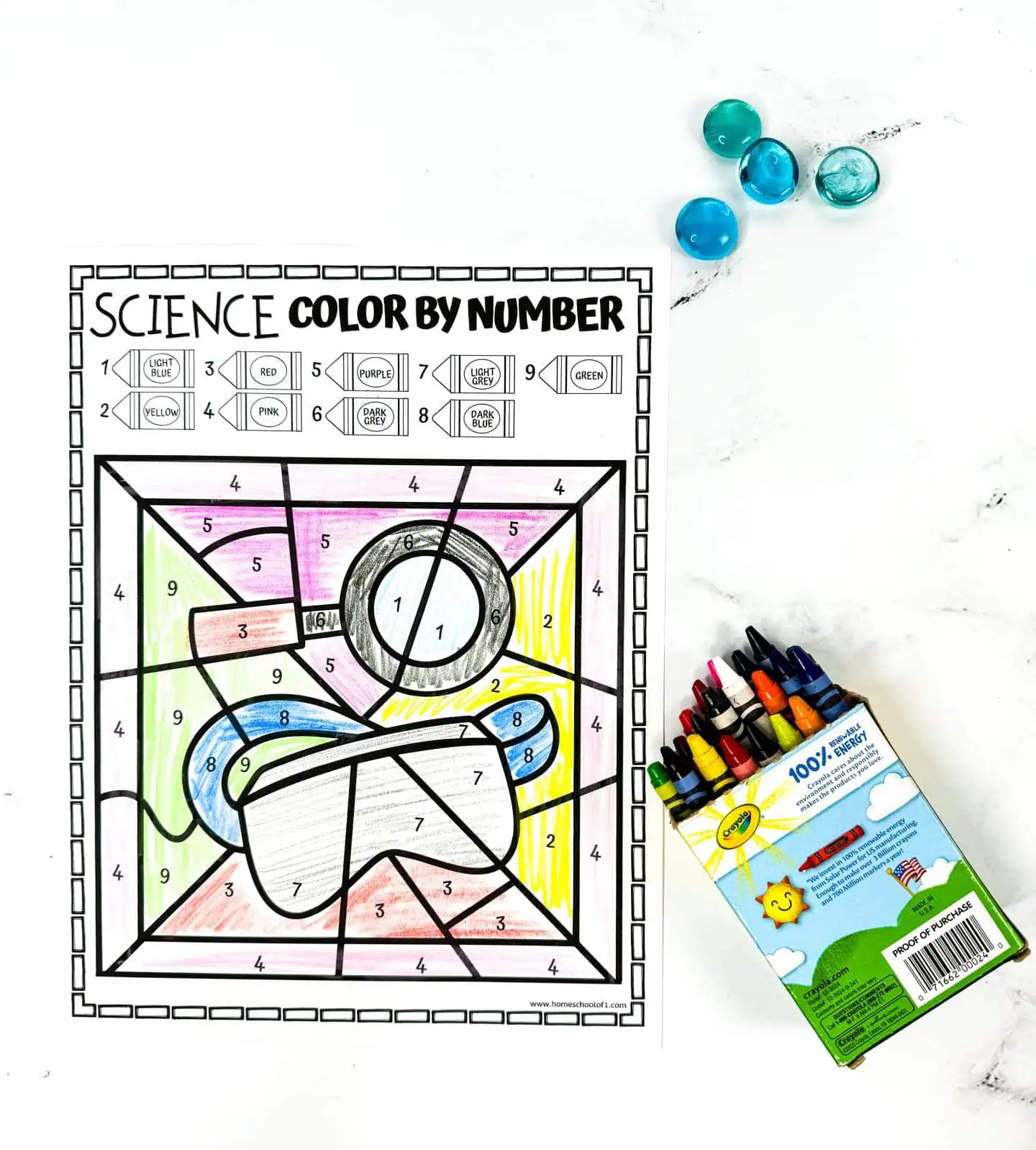 science tool color by number