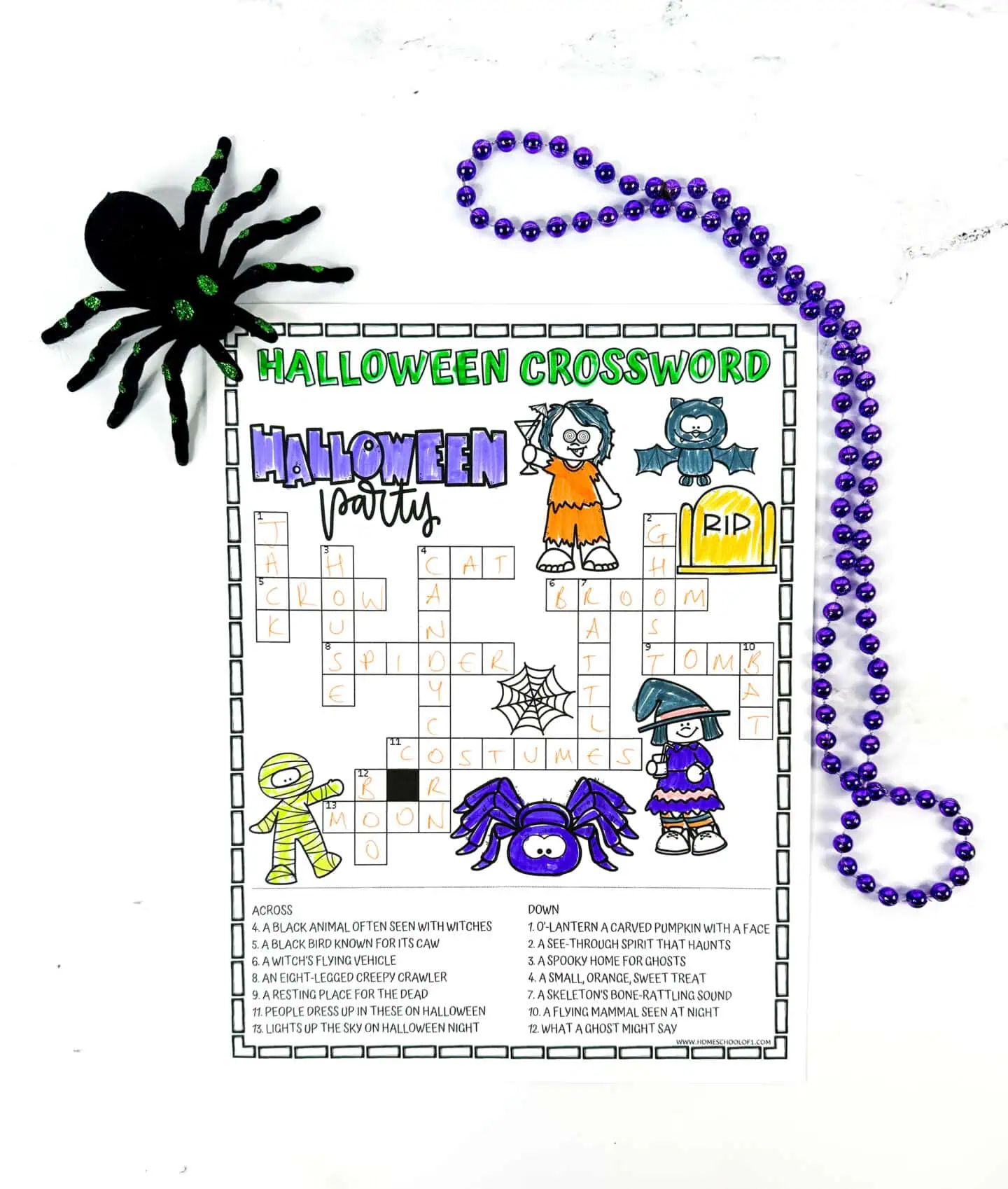 FREE HALLOWEEN CROSSWORD GAME