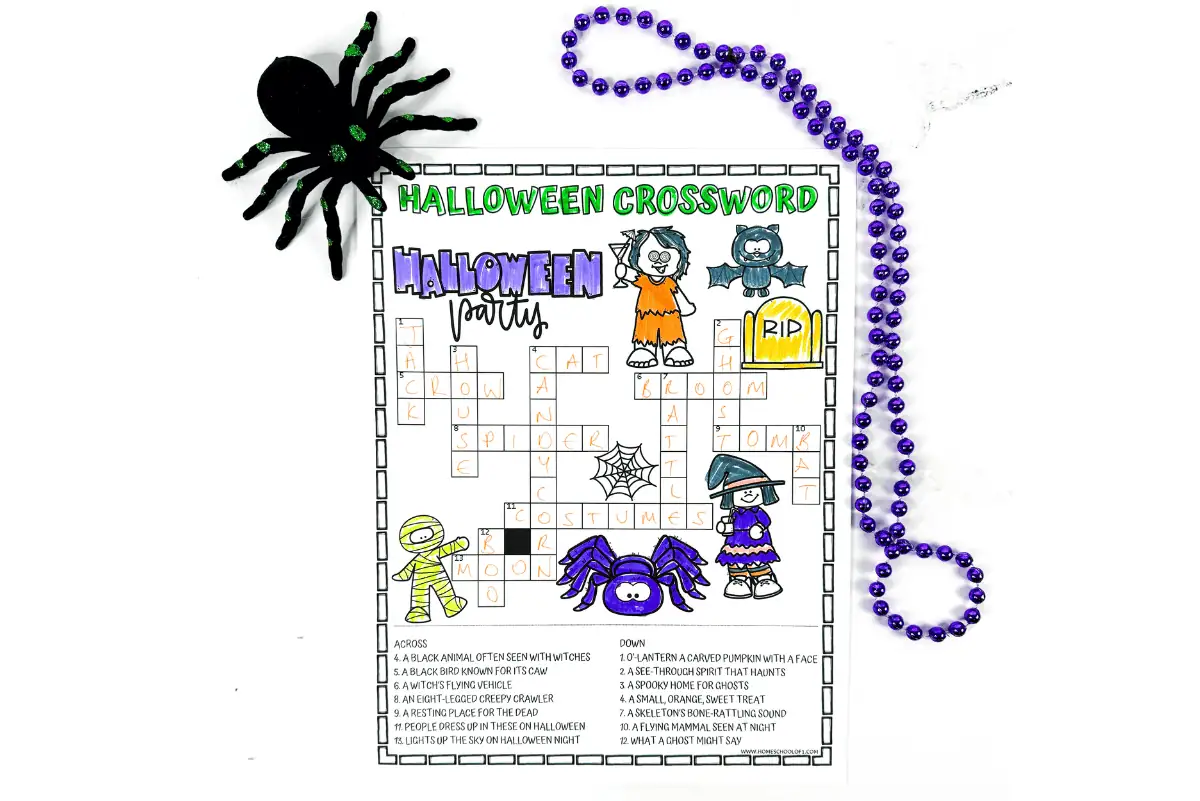 FREE HALLOWEEN CROSSWORD PUZZLE