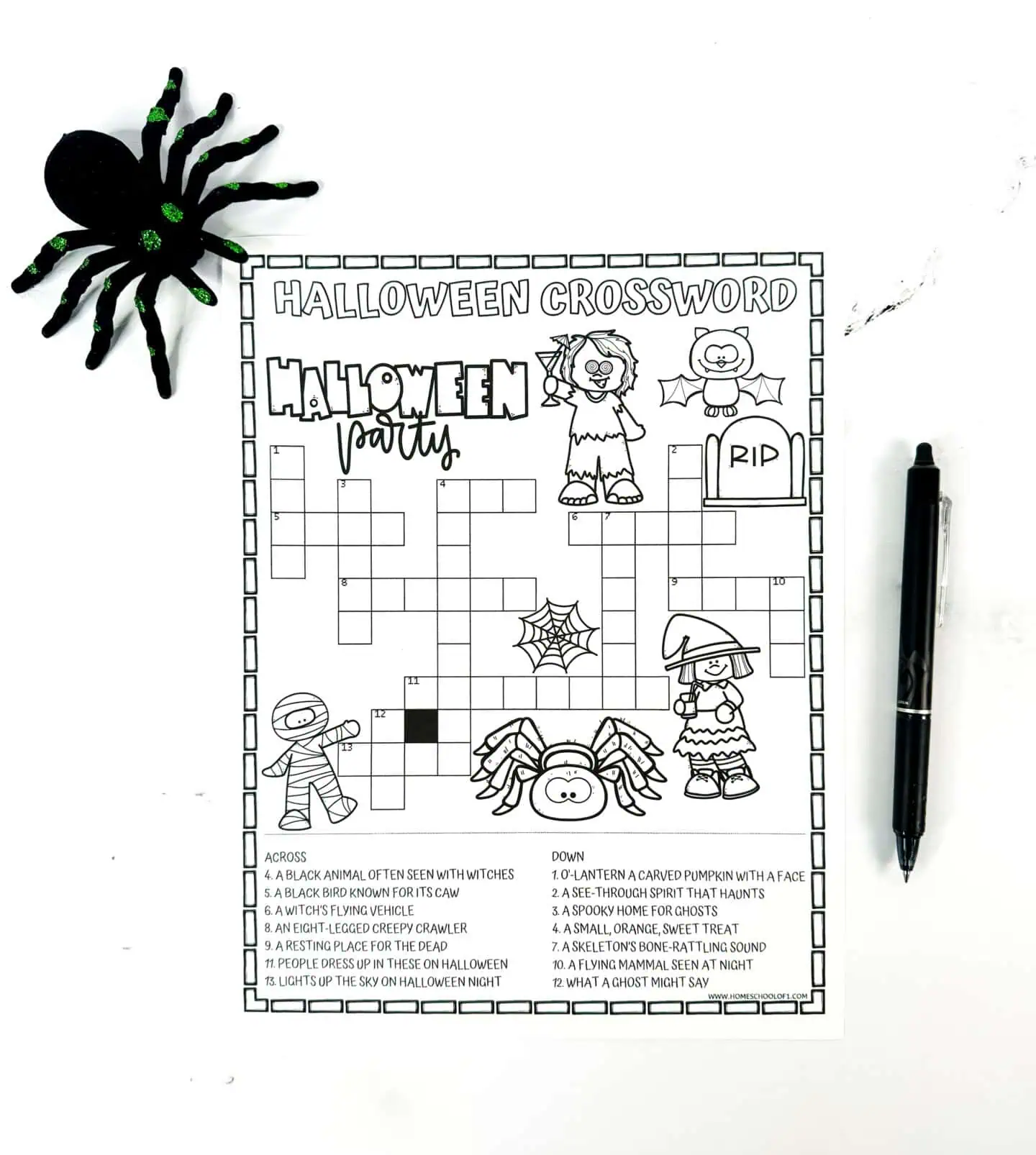 HALLOWEEN CROSSWORD GAME