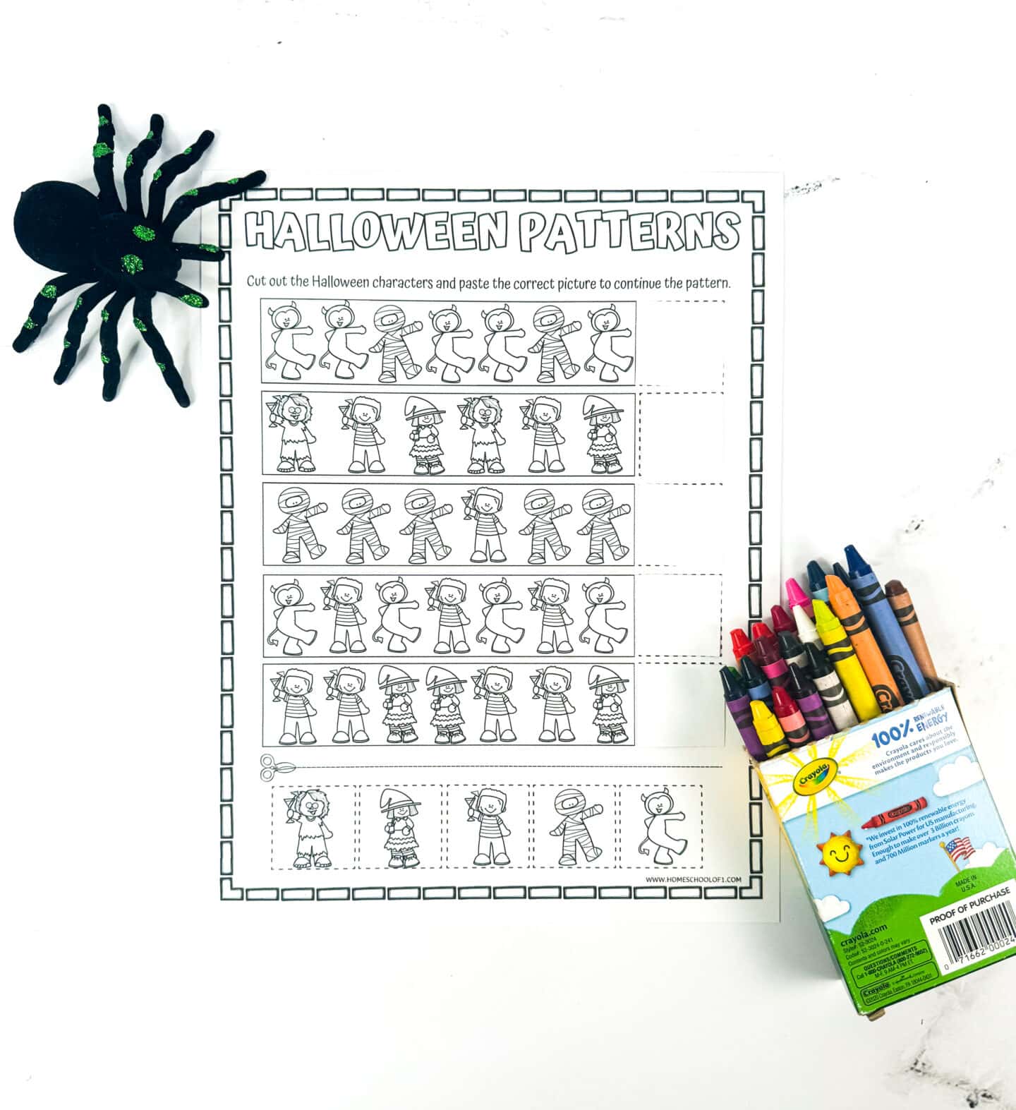 HALLOWEEN PATTERN WORKSHEET