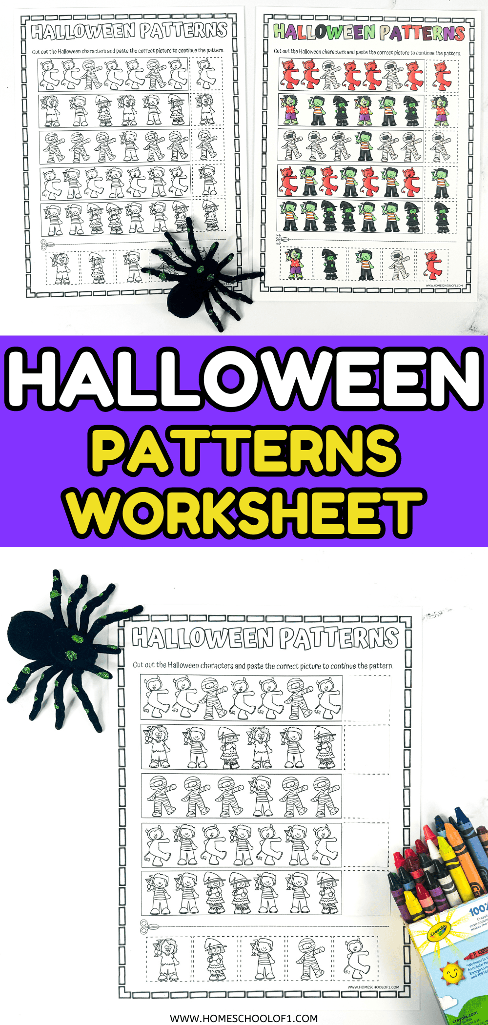 HALLOWEEN PATTERNS WORKSHEET