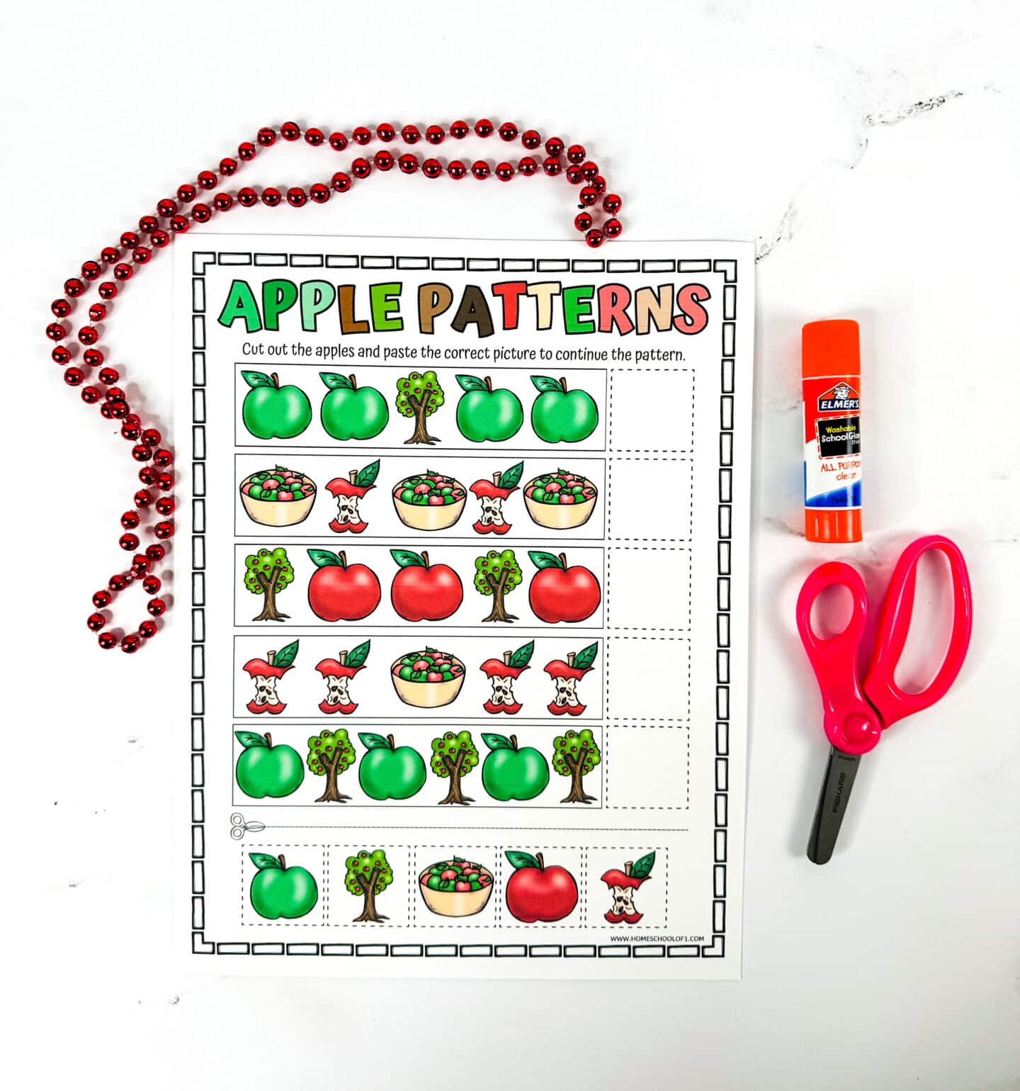 apple patterns free printable