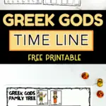 greek gods time line worksheet