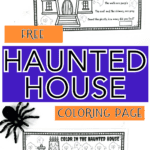 haunted house coloring page