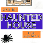 label the haunted house worksheet