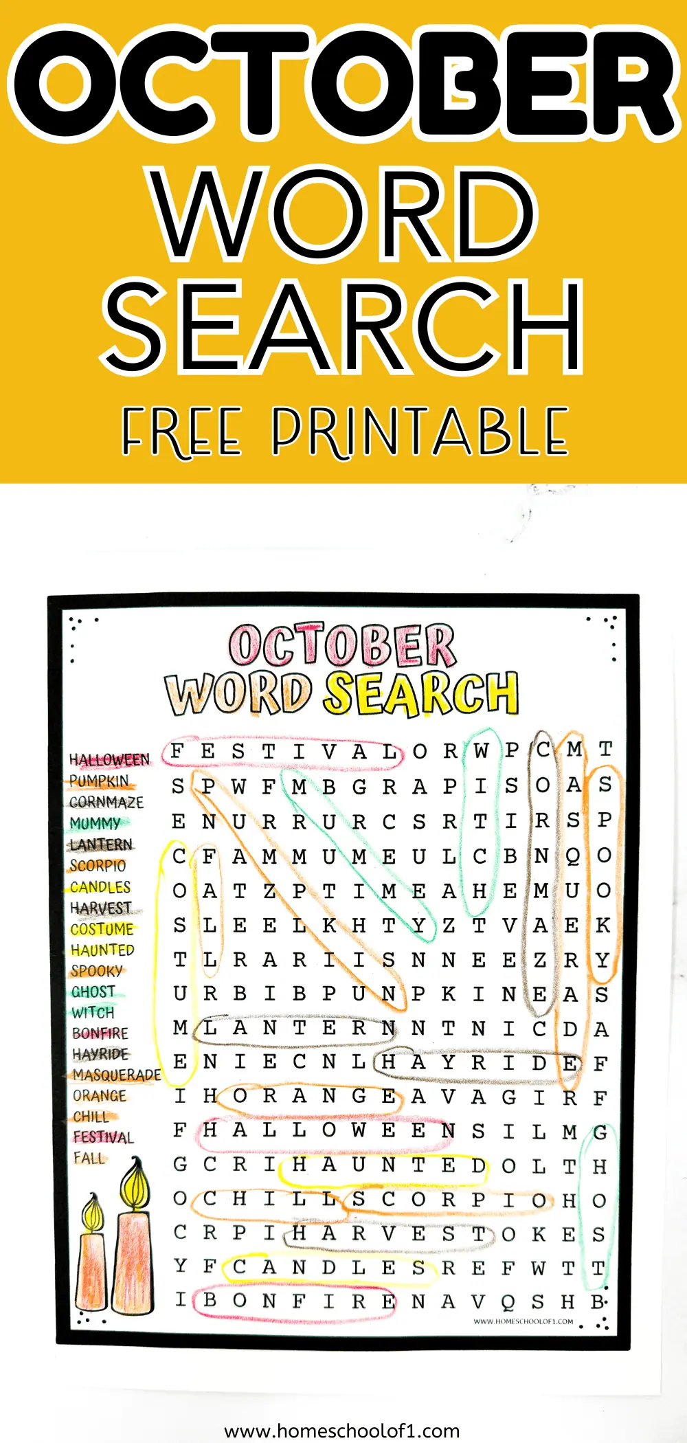 october word search