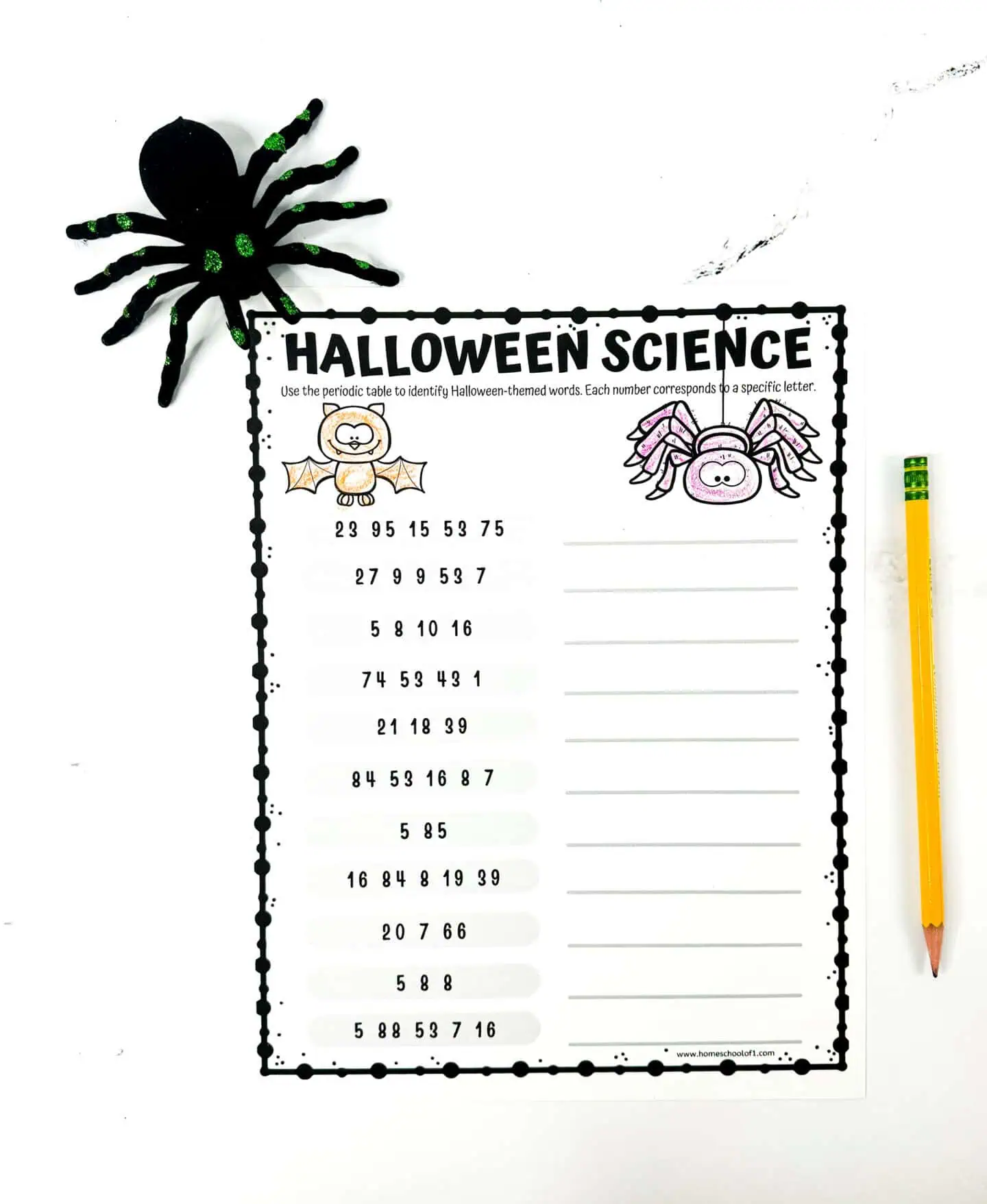 Halloween science printable