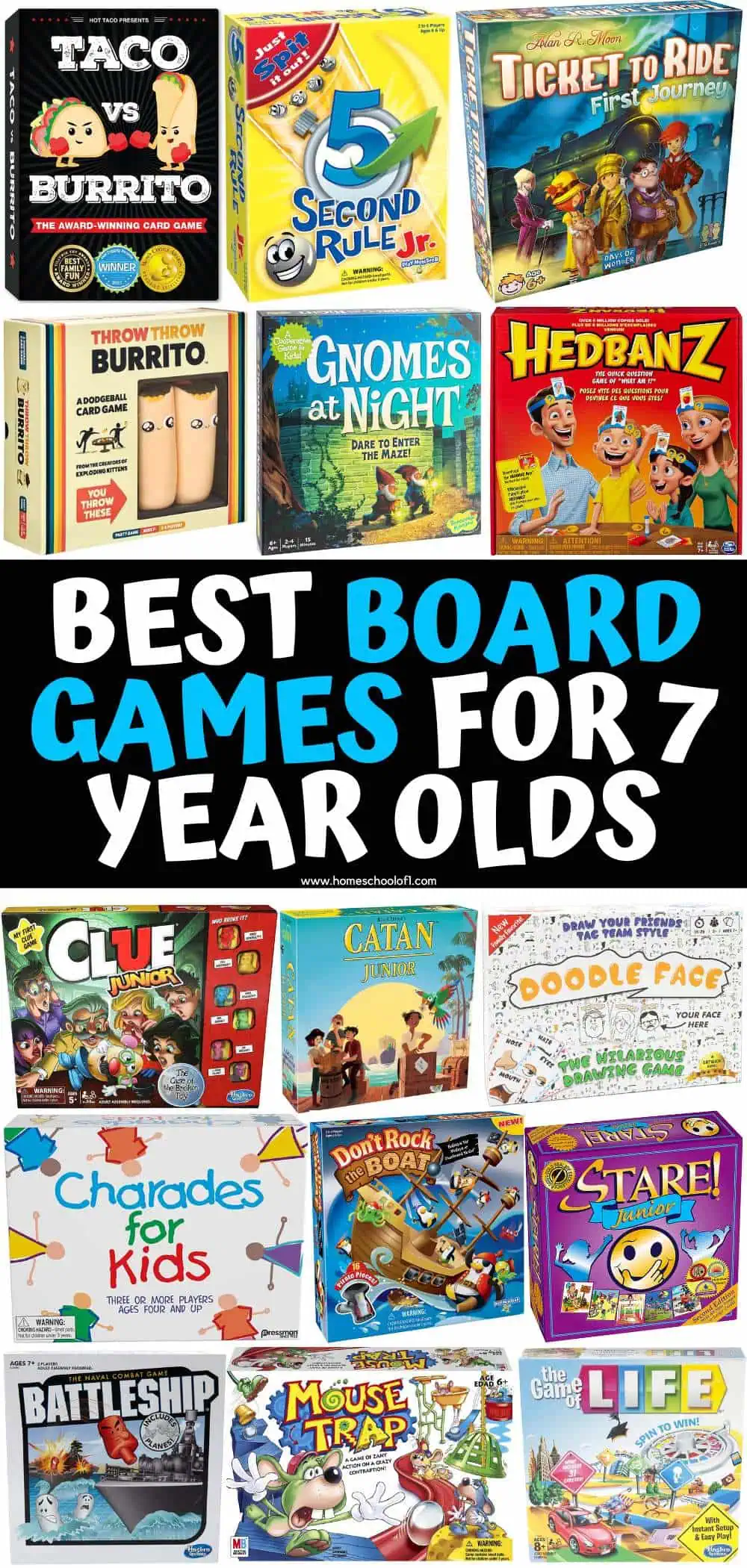 best board games for 7 year old kids