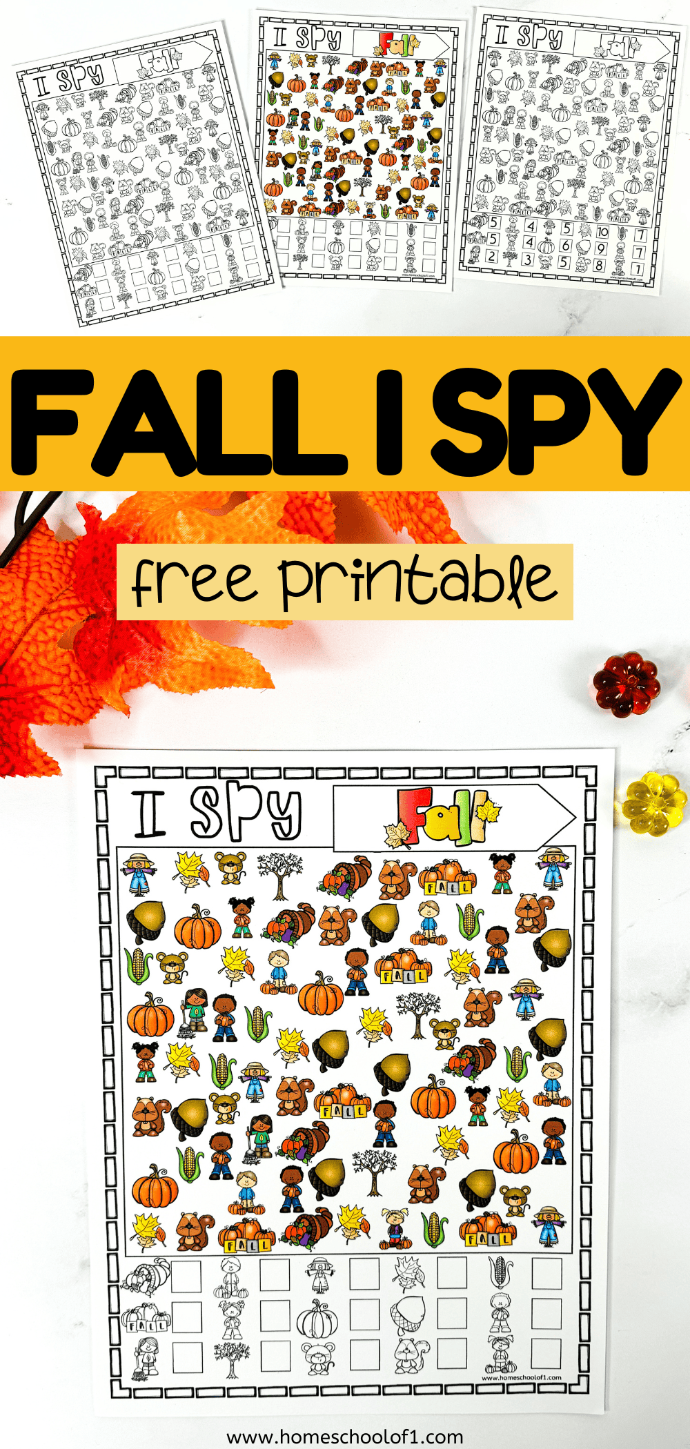 fall i spy printable