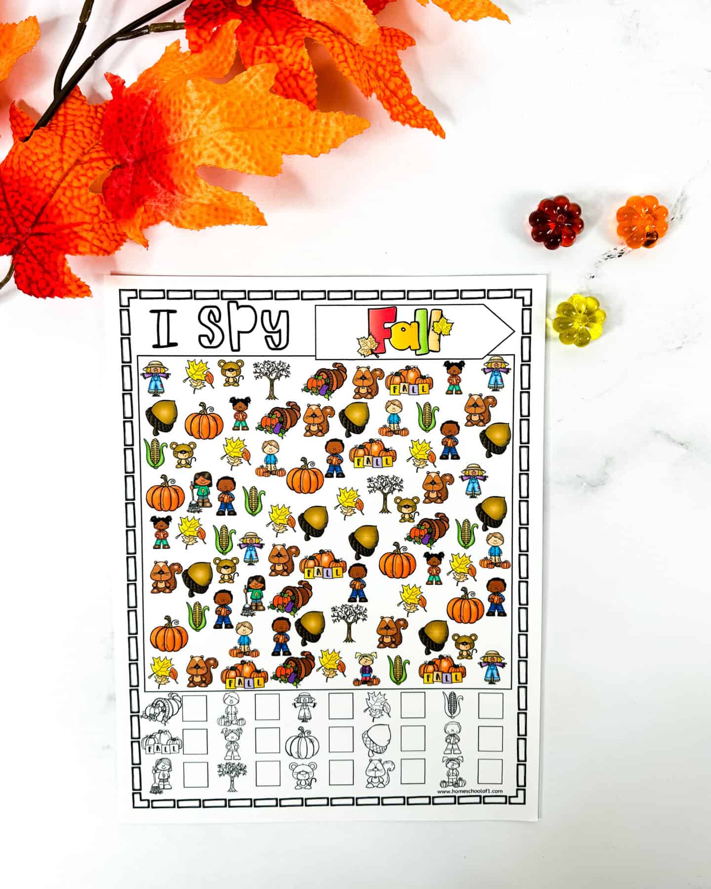 fall i spy worksheet