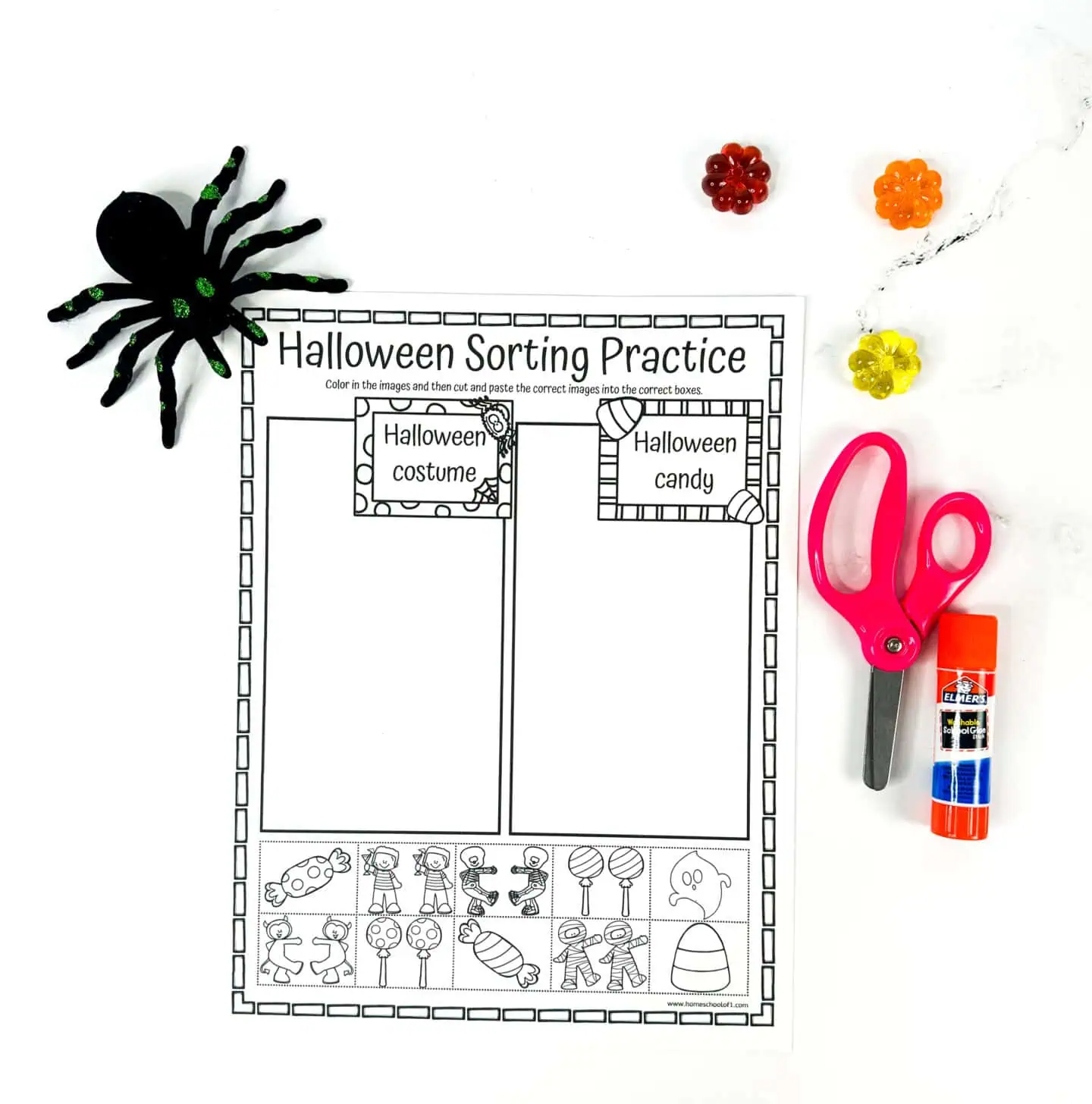 free halloween sequencing worksheet