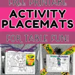 free printable activity placemats