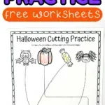 halloween cutting practice worksheet