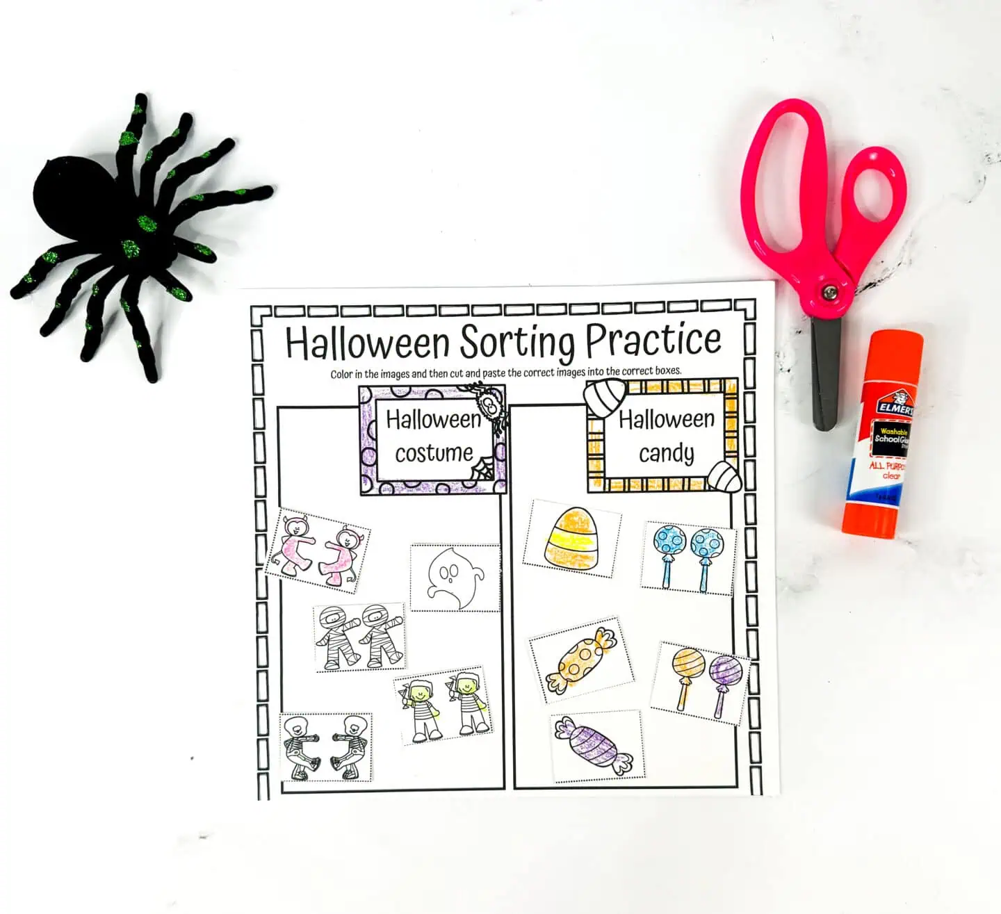 halloween sequencing worksheet