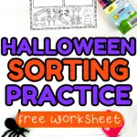 halloween sorting practice worksheet