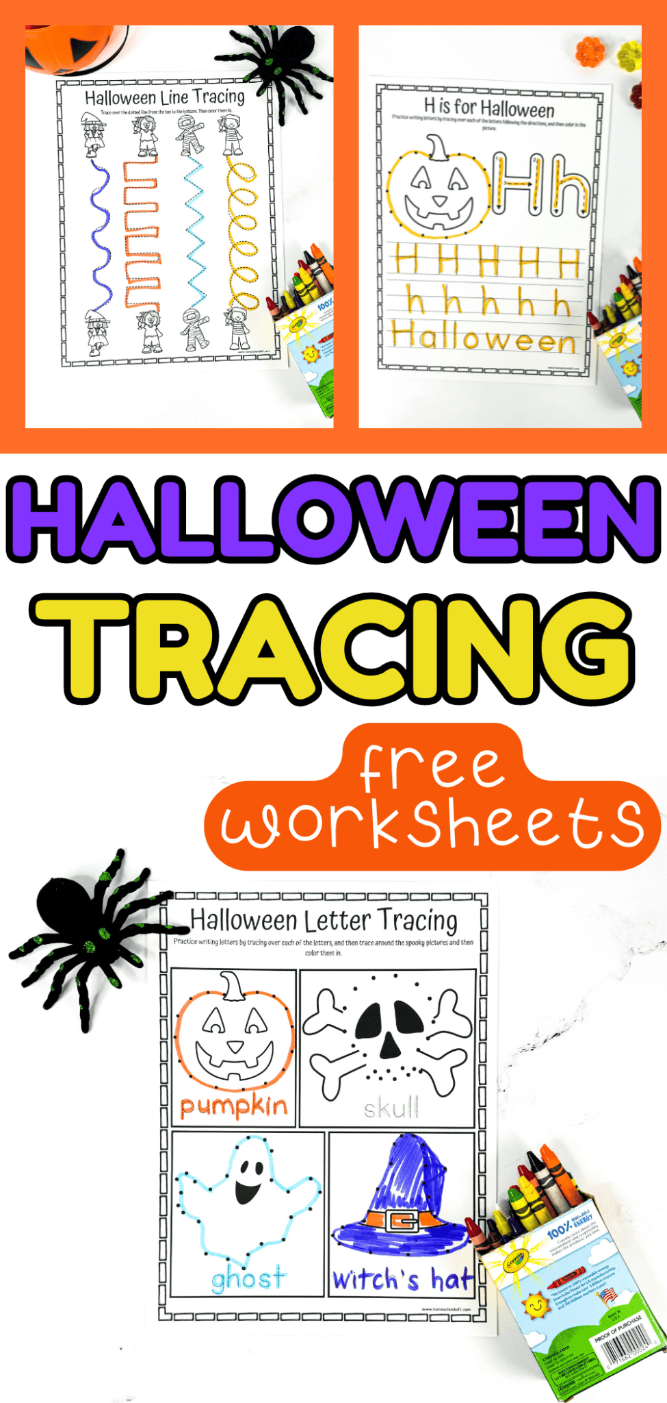 Free Halloween Tracing Worksheet