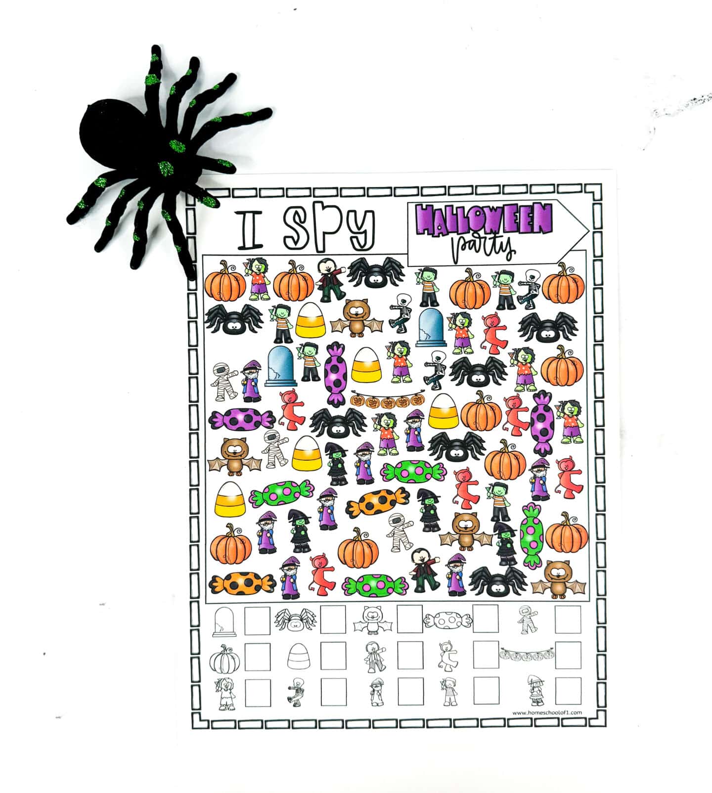 i spy halloween worksheet