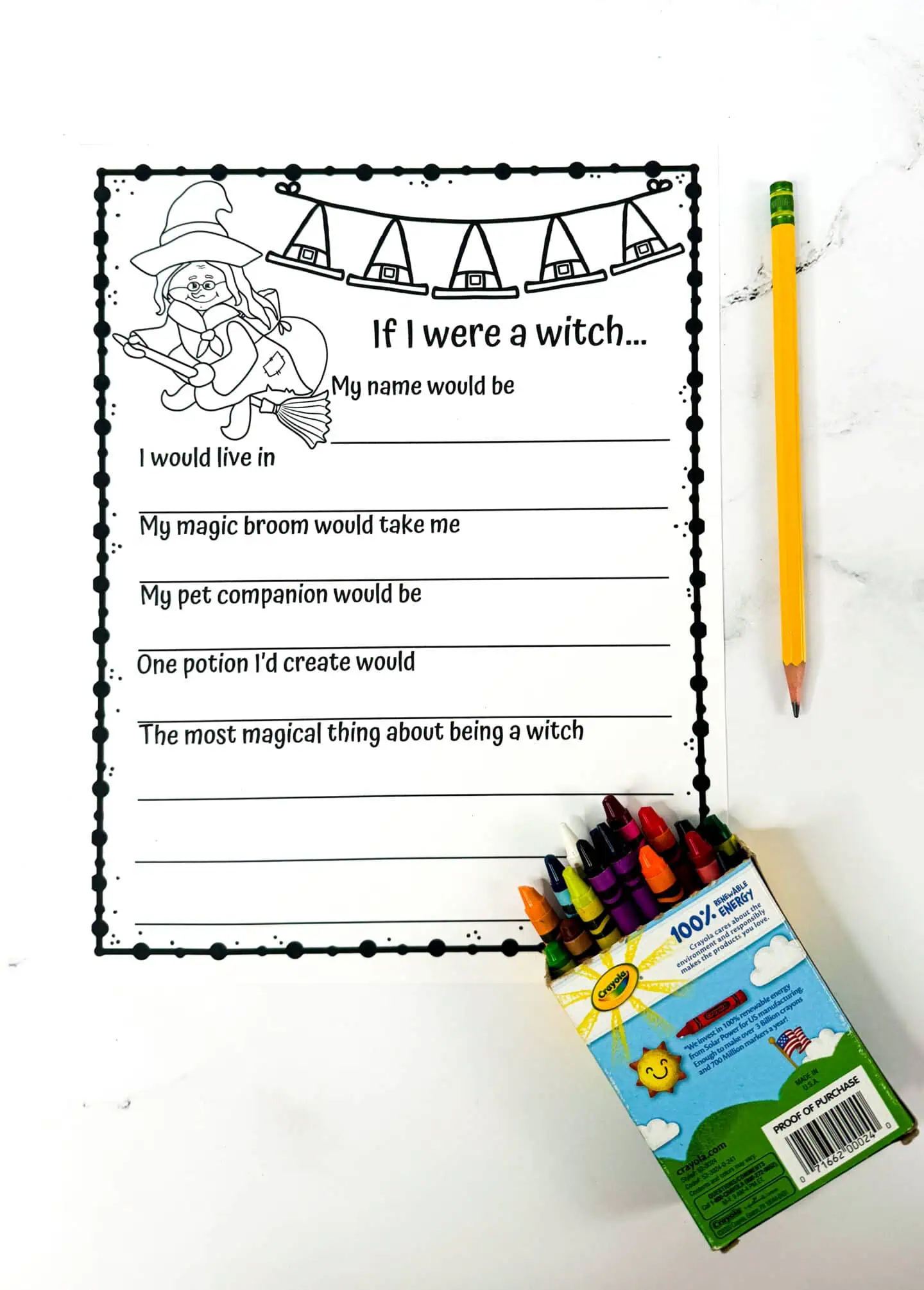 if i were a witch writing worksheet