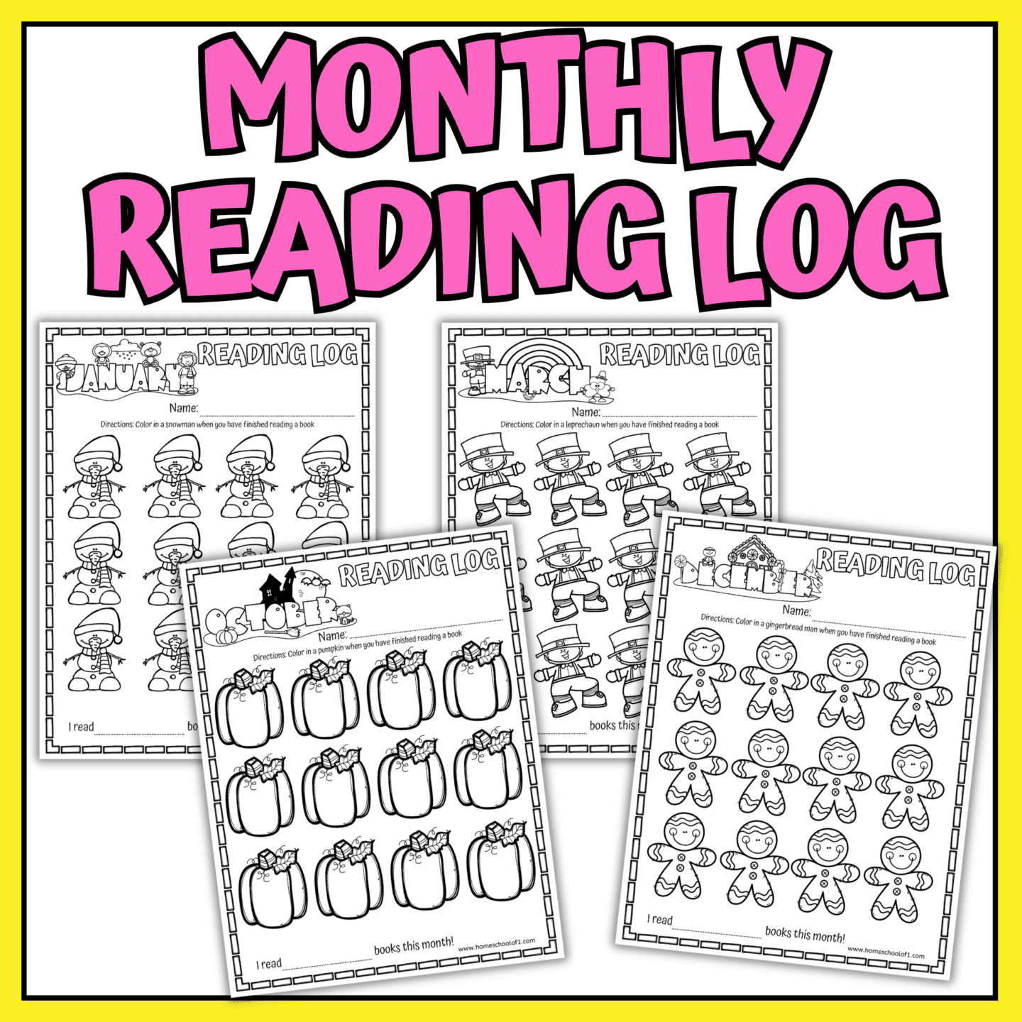 monthly reading log