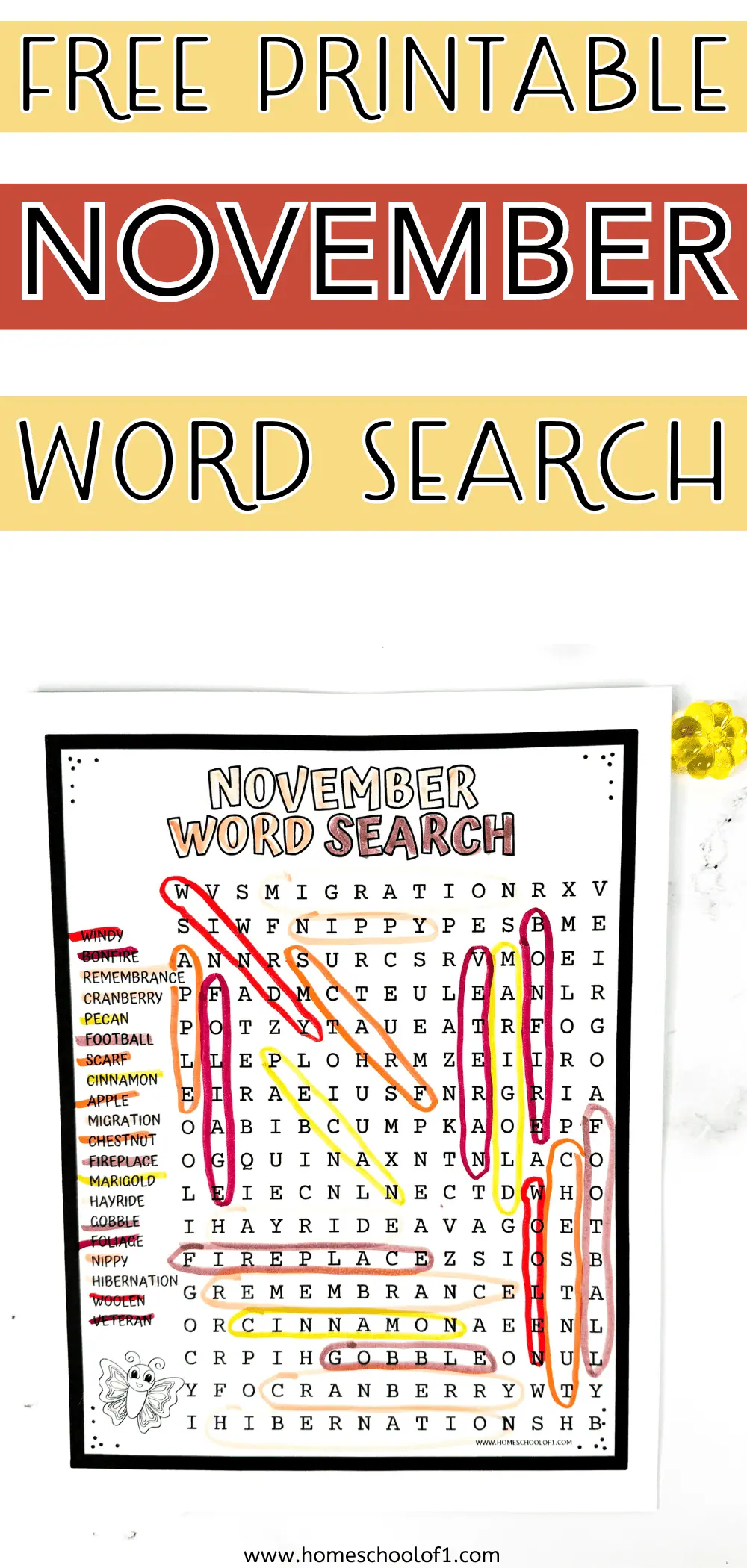 november word search