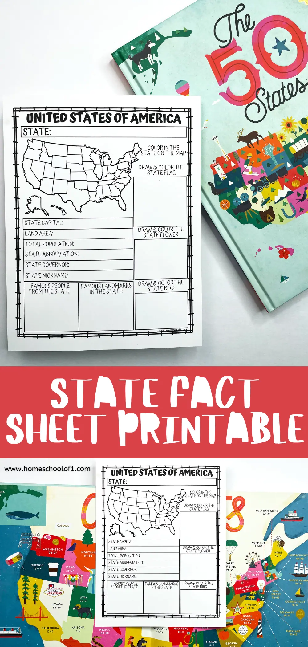 state fact sheet free printable